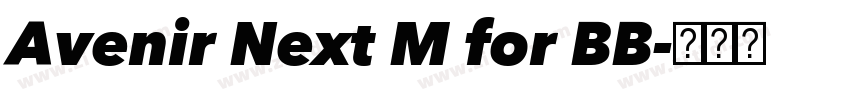 Avenir Next M for BB字体转换